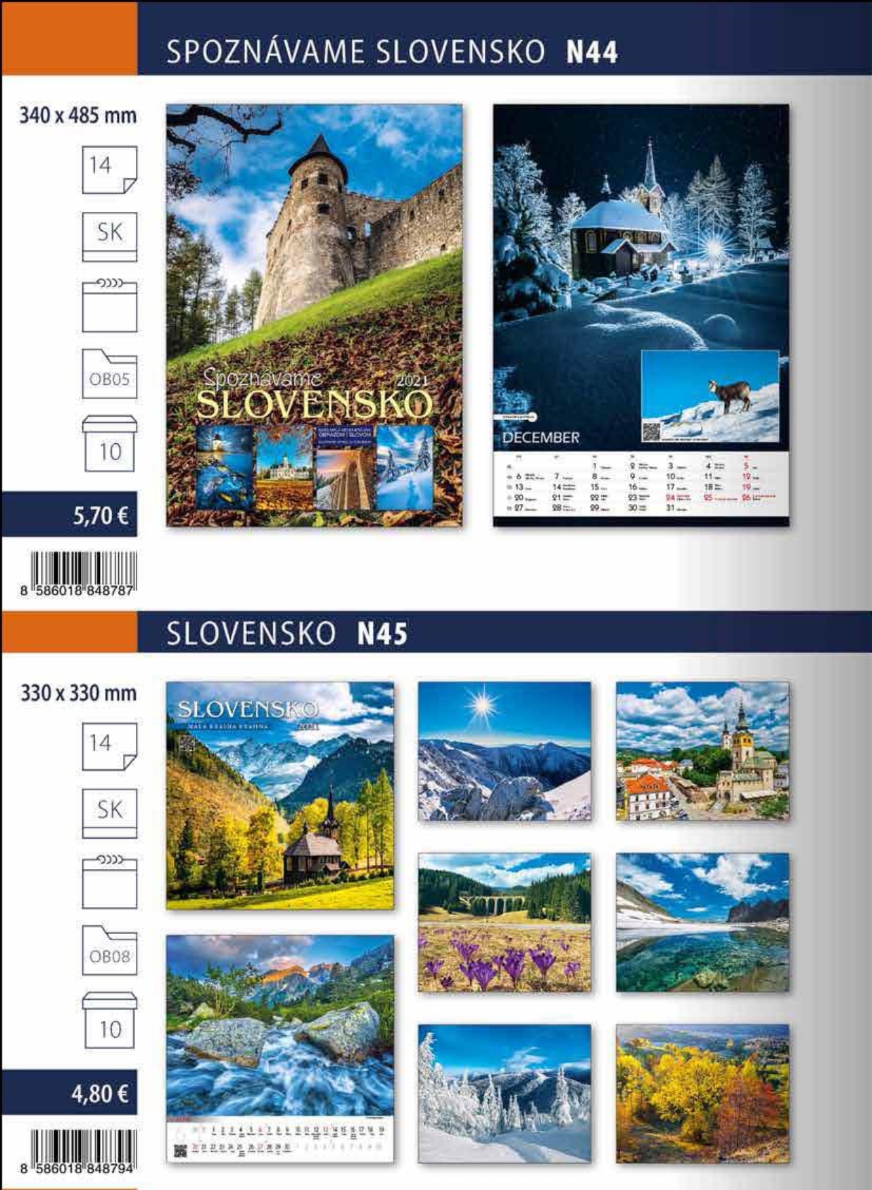 Nástenné kalendáre -  Slovensko, Tatry