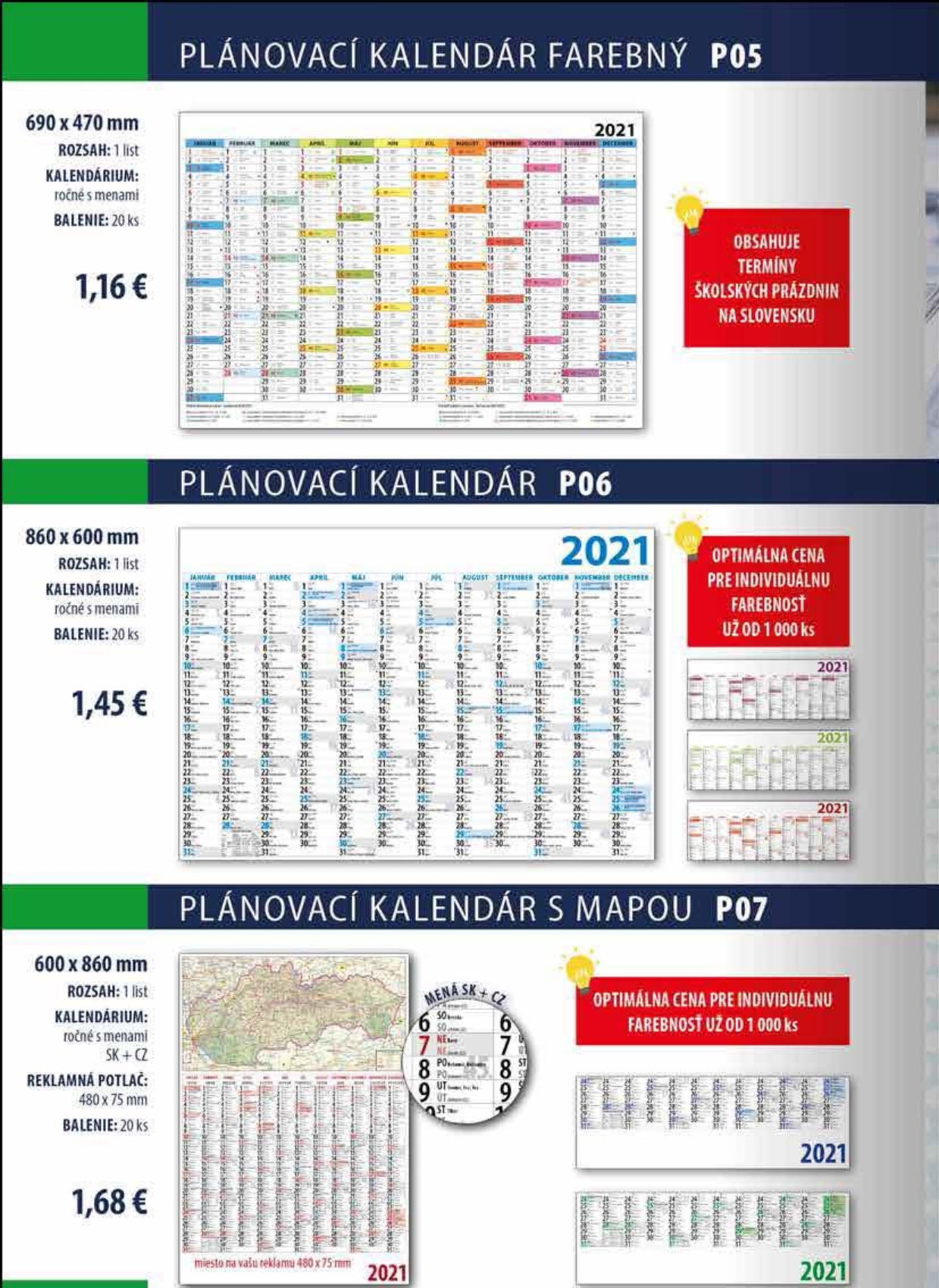 Viacmesačn&eacute; a pl&aacute;novacie kalend&aacute;re - Pl&aacute;novacie n&aacute;stenn&eacute;